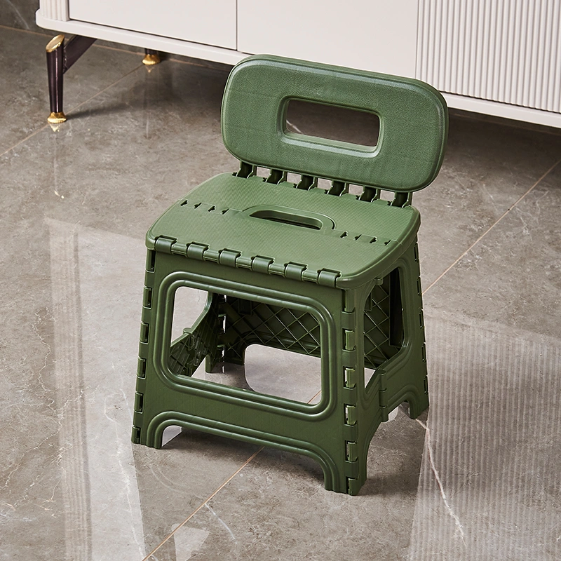 HOUZE - 'PORTASTOOL' Portable Sturdy Folding Stool with Backrest | High Backrest