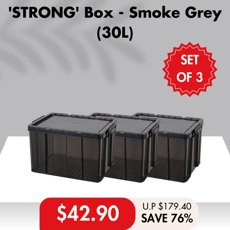 HOUZE - 30L/44L/75L/100L 'STRONG' Box (Smoke Grey)