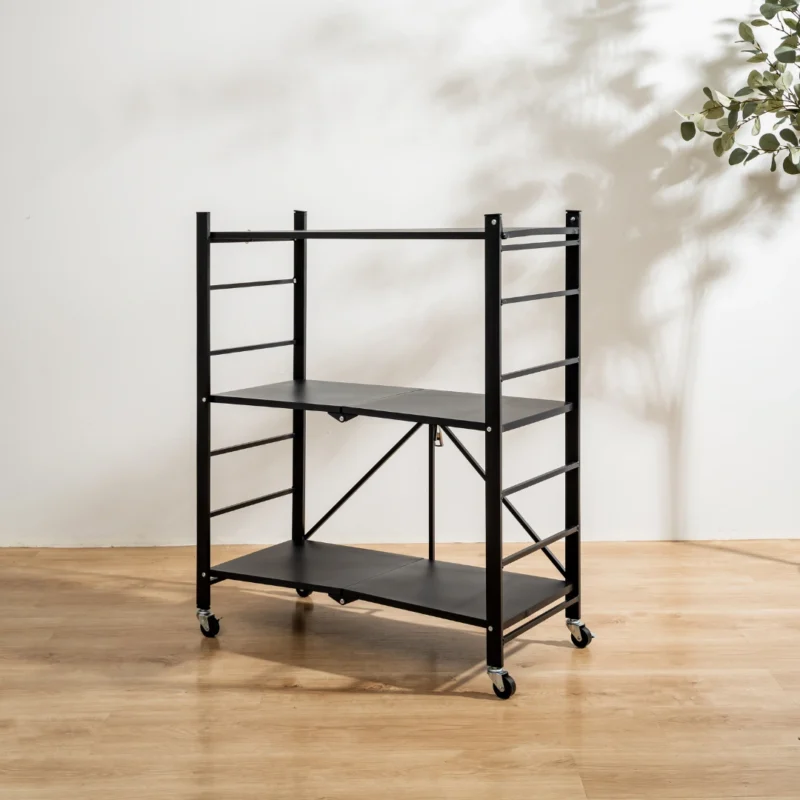 HOUZE - 'SLIM' 3|4|5 Tier Parallel Foldable Storage Shelf - Organizer | Rack | Shelving | Shelves | Cabinet