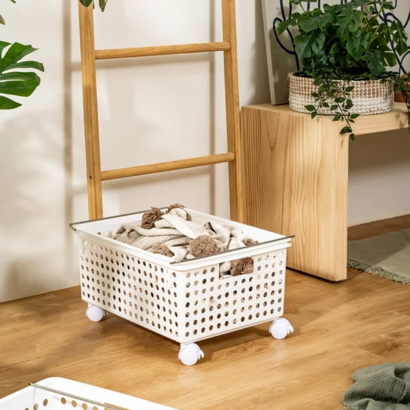 [4 For 30% OFF] HOUZE - Hollow Stackable Rolling Storage Basket Collection